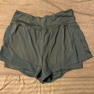 Blue athletic shorts